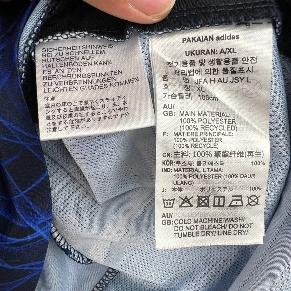 Adidas Y-3 Yohji Yamamoto Japan National Team Jersey Long Sleeve Blue Slim